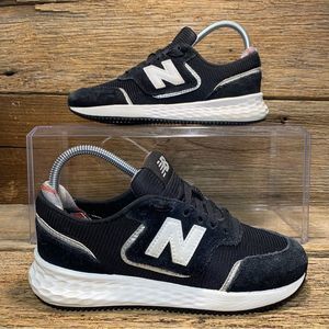 New Balance Fresh Foam X70 Womens 6 Black White and Plaid Sneakers Shoes